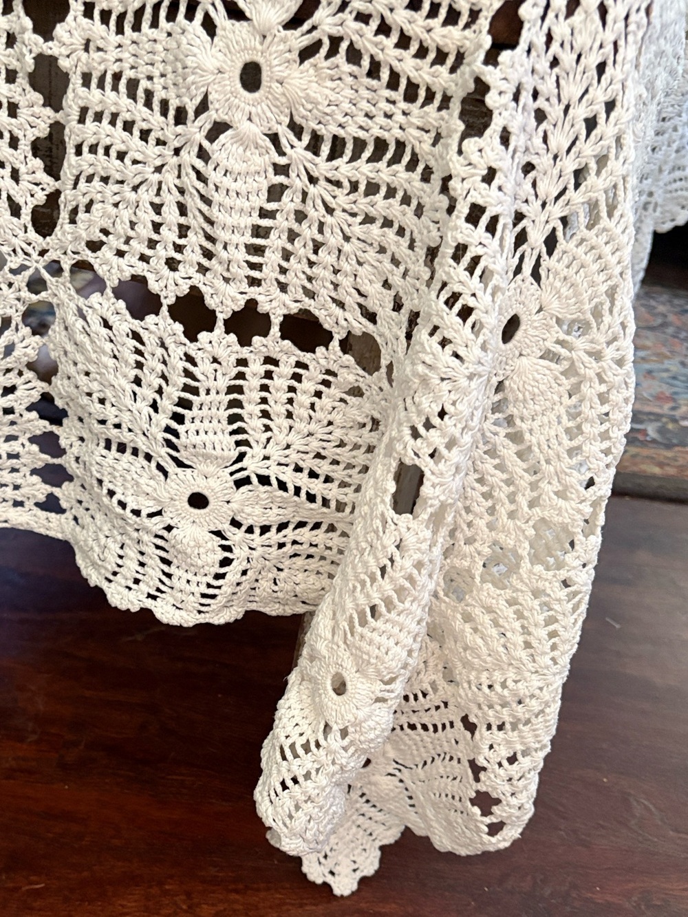 VINTAGE➕Cottagecore Crochet Lace Tablecloth